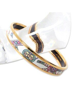 Hermes Enamel PM Bangle Bracelet